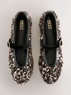 Lage Schoenen|Next - Mary Jane-schoenen met versierde pailletten van Forever Comfort® Brons