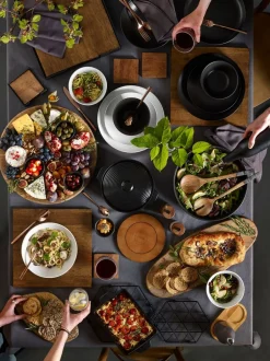 Tafelgerei|Eetservies En Pastaschalen|Next Bronx - 12-delige dinerset Zwart