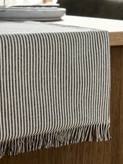 Tafellinnen En Placemats *Next Bronx keukentafelloper Zwart/wit