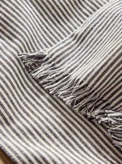 Tafellinnen En Placemats *Next Bronx keukentafelloper Zwart/wit
