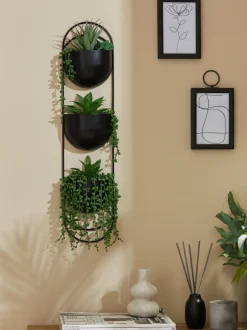Kunstbloemen|Next Bronx plantenpottenwandrek met kunstplanten
