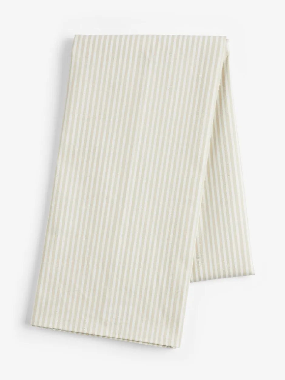 Tafellinnen En Placemats |Tafelgerei*Next Bronx Stripe Wipe Clean Tablecloth Natuurlijk