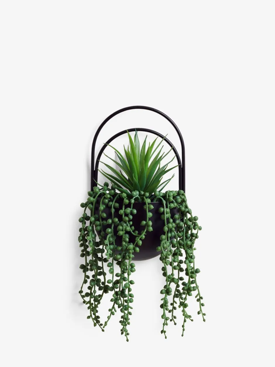 Kunstbloemen|Next Bronx wandplaquette met kunstplanten