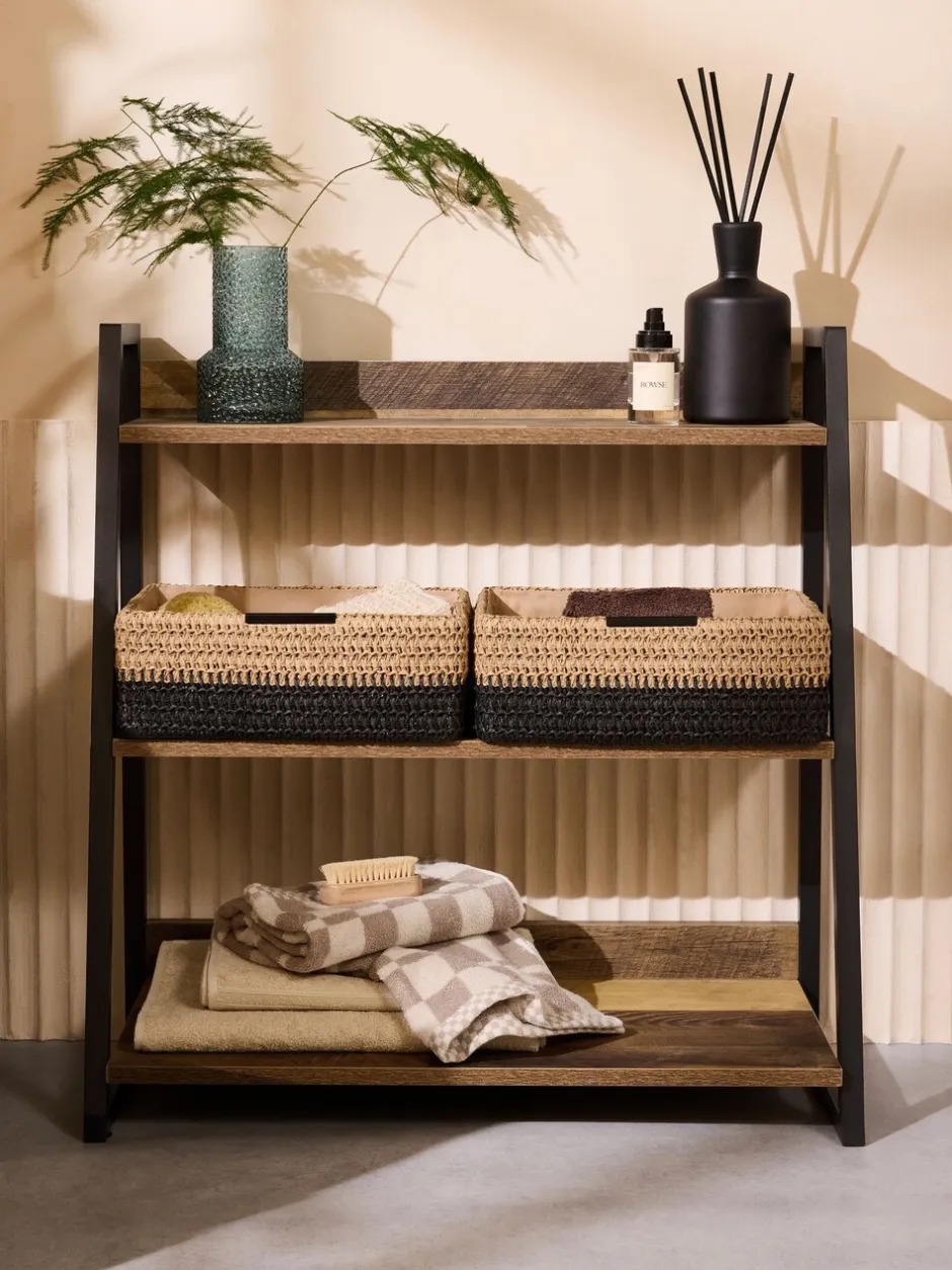 Thuiskantoor*Next Bronx Woven Basket Storage Shelf Unit