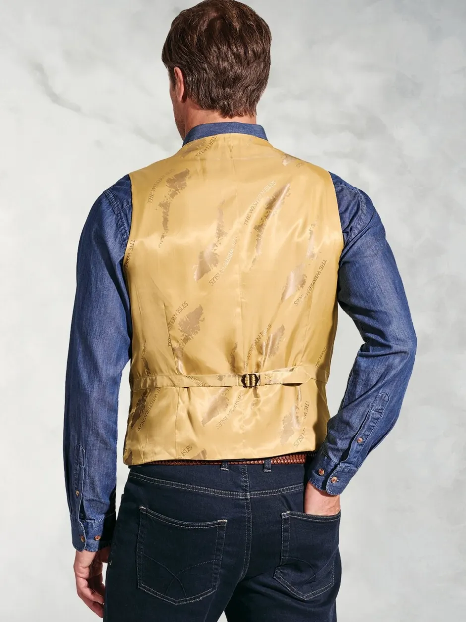 Vesten|Brook Taverner Harris Tweed Herringbone Waistcoat