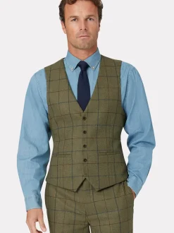 Vesten|Brook Taverner Ruit wollen Pak gilet