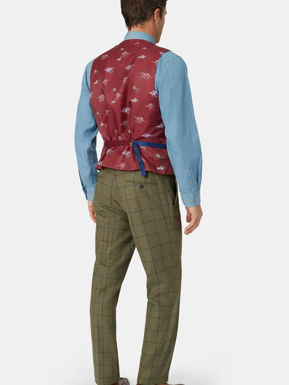 Vesten|Brook Taverner Ruit wollen Pak gilet