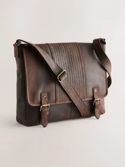 Tassen*Next Bruin - 100% Leather Messenger Bag