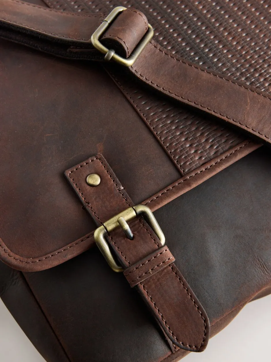 Tassen*Next Bruin - 100% Leather Messenger Bag