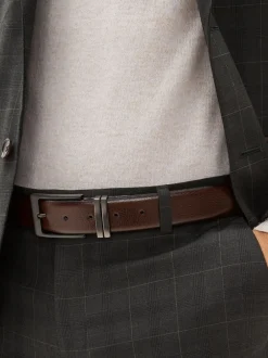 Riemen En Bretels|Next - 100% leather Signature Belt Bruin