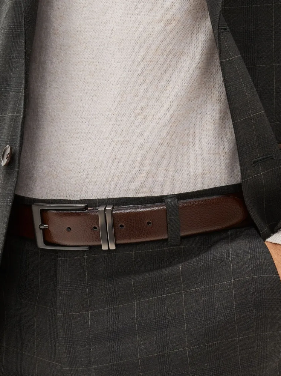 Riemen En Bretels|Next - 100% leather Signature Belt Bruin