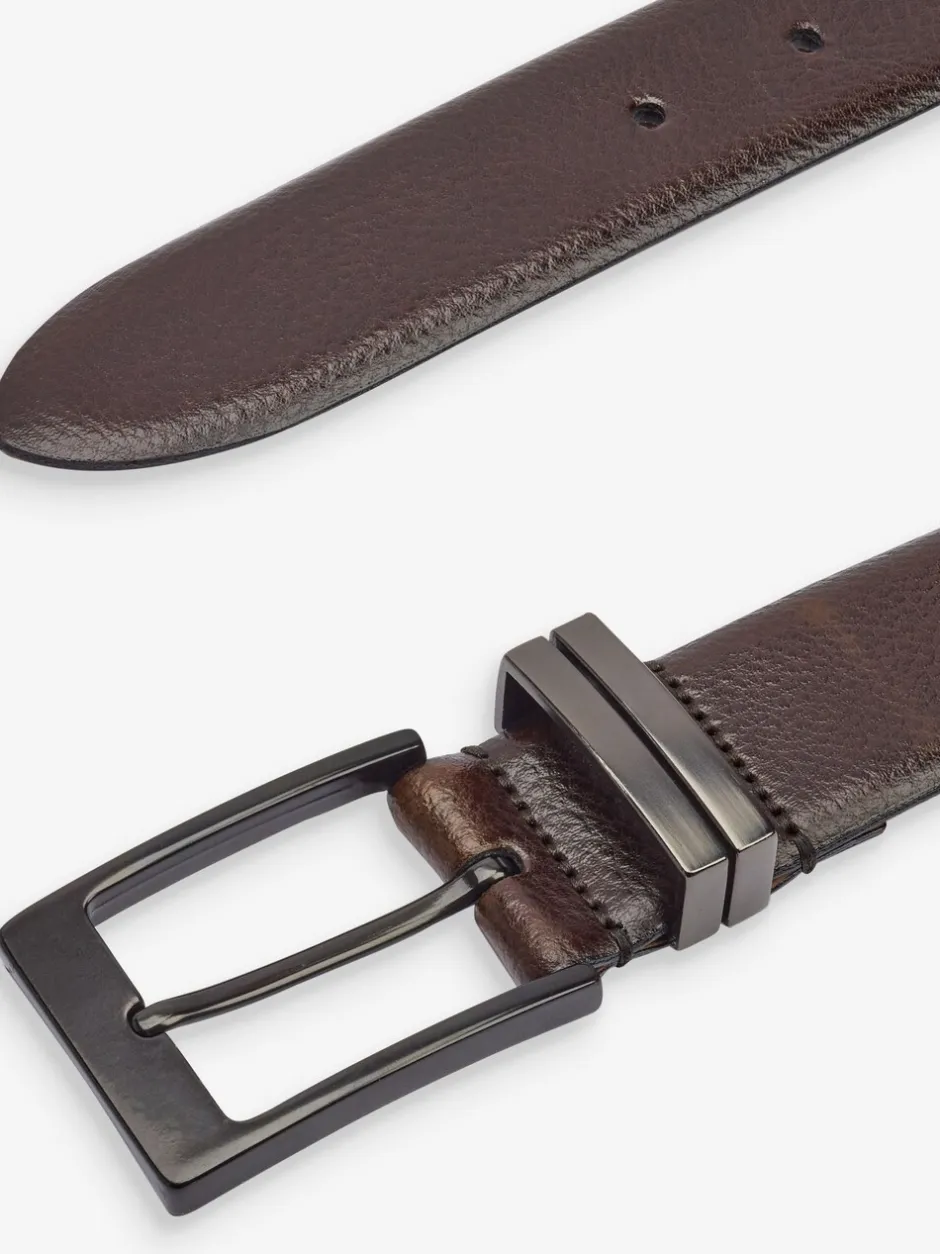 Riemen En Bretels|Next - 100% leather Signature Belt Bruin