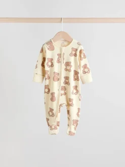 Babypakjes En Babypyjama's*Next Bruin - 4 Pack Baby-pyjama's met tweewegrits (0mnd -2jr)