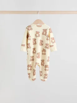 Babypakjes En Babypyjama's*Next Bruin - 4 Pack Baby-pyjama's met tweewegrits (0mnd -2jr)