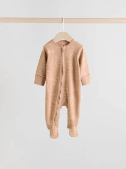Babypakjes En Babypyjama's*Next Bruin - 4 Pack Baby-pyjama's met tweewegrits (0mnd -2jr)