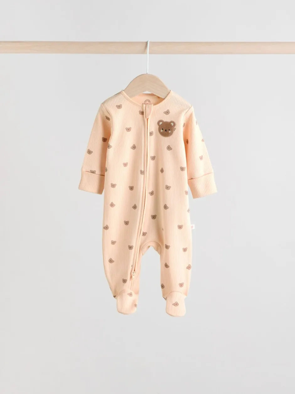 Babypakjes En Babypyjama's*Next Bruin - 4 Pack Baby-pyjama's met tweewegrits (0mnd -2jr)
