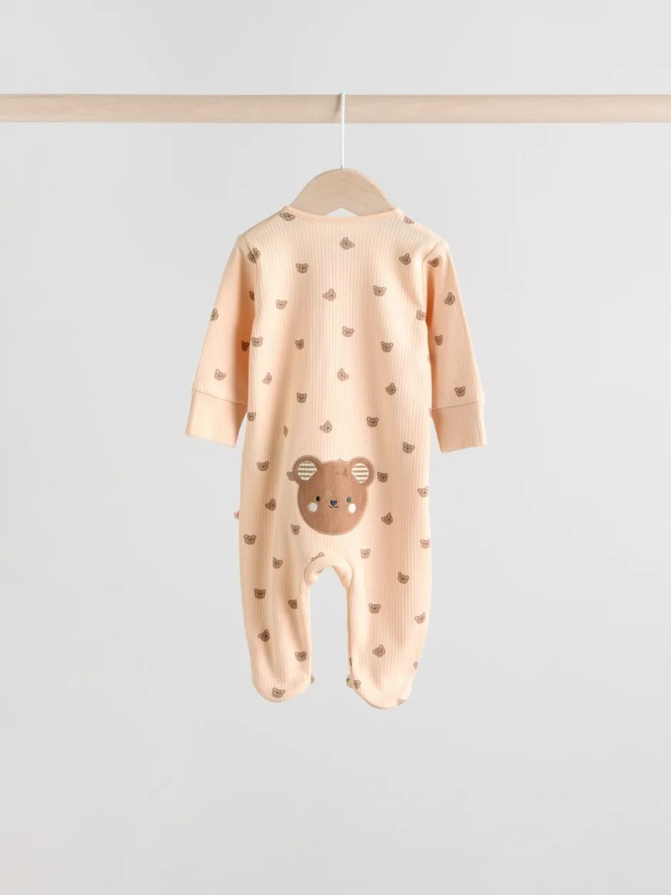 Babypakjes En Babypyjama's*Next Bruin - 4 Pack Baby-pyjama's met tweewegrits (0mnd -2jr)