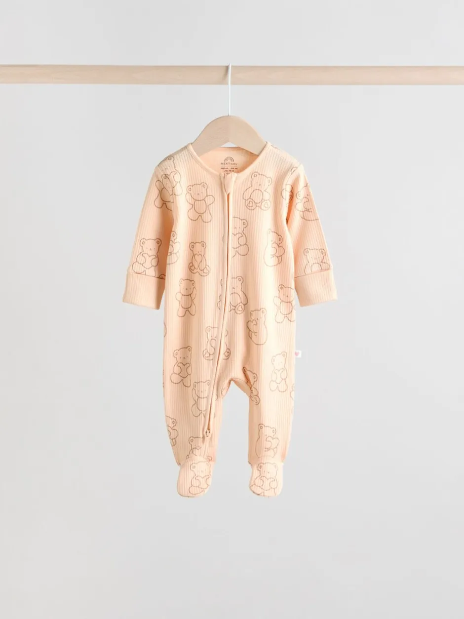 Babypakjes En Babypyjama's*Next Bruin - 4 Pack Baby-pyjama's met tweewegrits (0mnd -2jr)