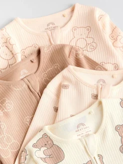 Babypakjes En Babypyjama's*Next Bruin - 4 Pack Baby-pyjama's met tweewegrits (0mnd -2jr)