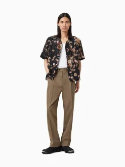 Formele Broek|All Saints - AllSaints Tallis Straight Trousers Bruin
