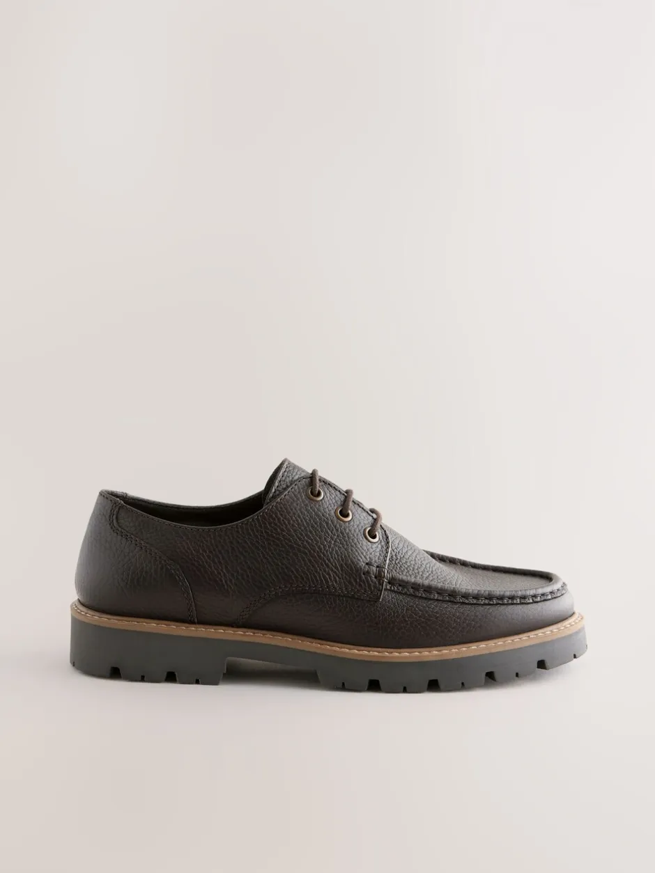 Schoenen*Next Bruin - Apron Leather Shoes