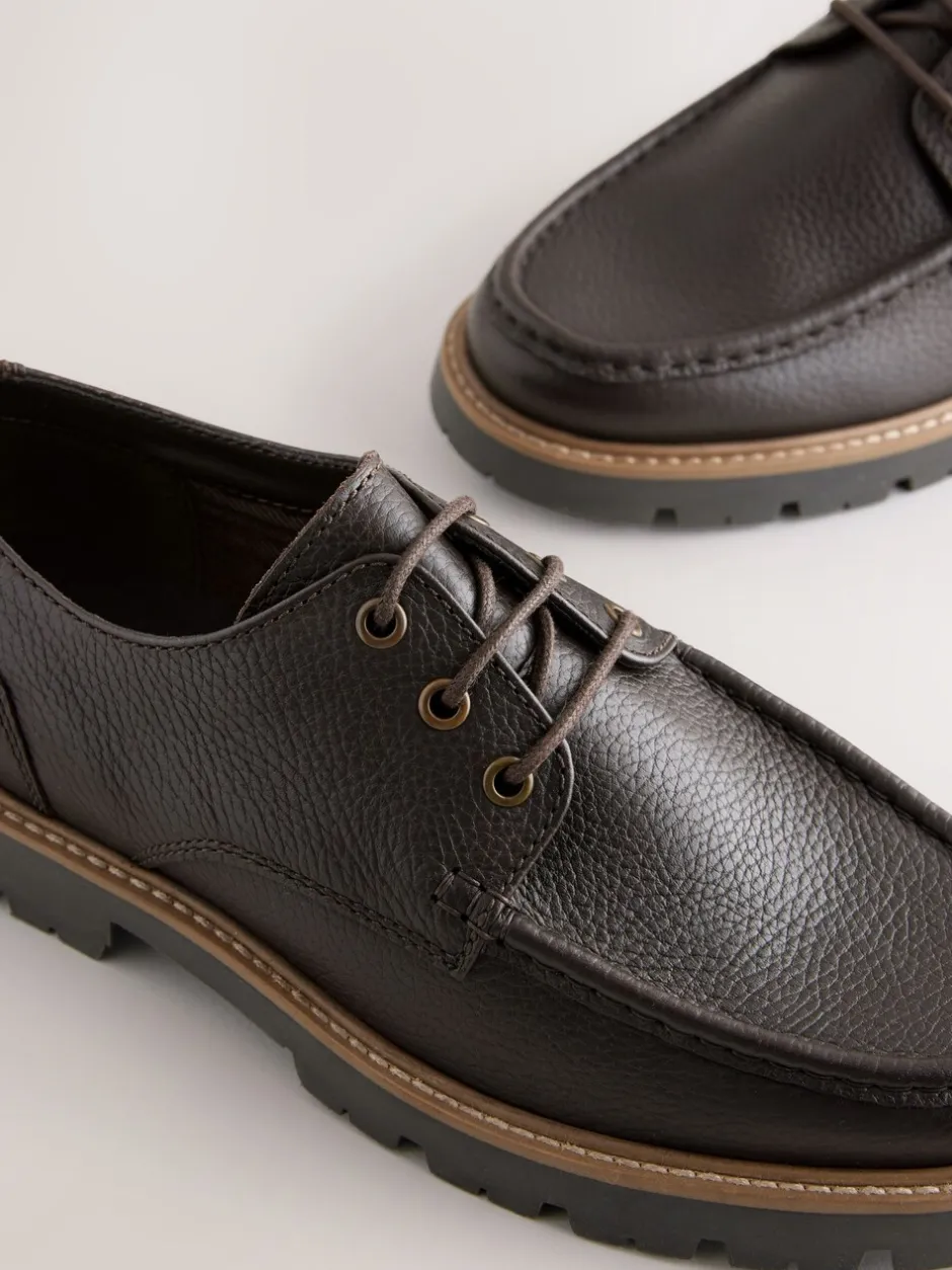 Schoenen*Next Bruin - Apron Leather Shoes