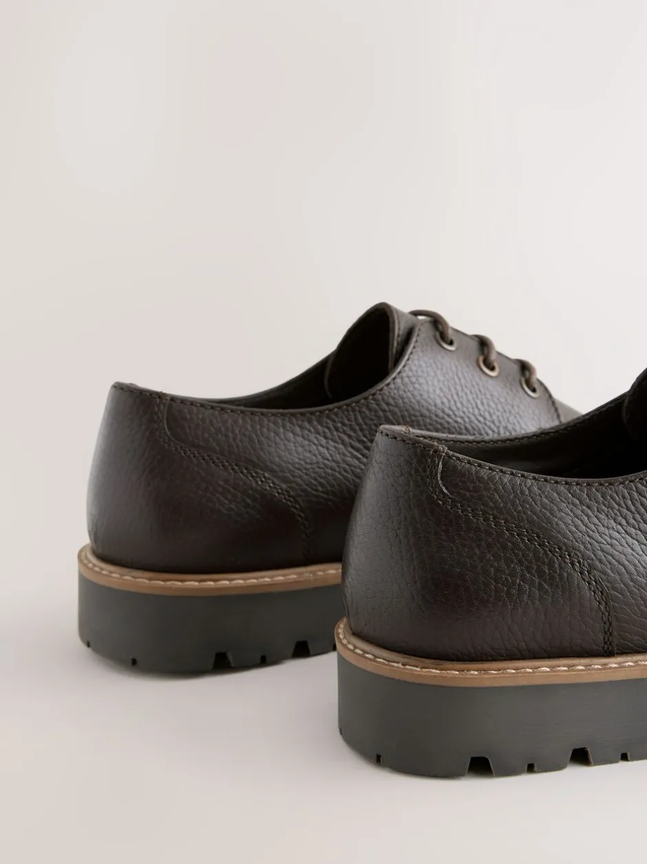 Schoenen*Next Bruin - Apron Leather Shoes