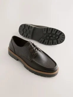 Schoenen*Next Bruin - Apron Leather Shoes