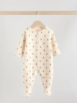 Babypakjes En Babypyjama's|Next Bruin - Baby gewatteerde berenpyjama's 2 set