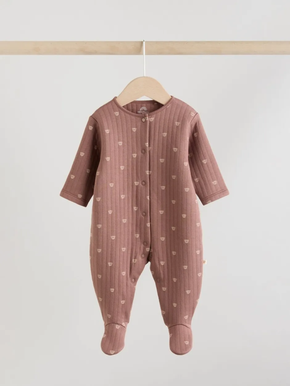 Babypakjes En Babypyjama's|Next Bruin - Baby gewatteerde berenpyjama's 2 set