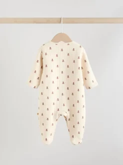 Babypakjes En Babypyjama's|Next Bruin - Baby gewatteerde berenpyjama's 2 set