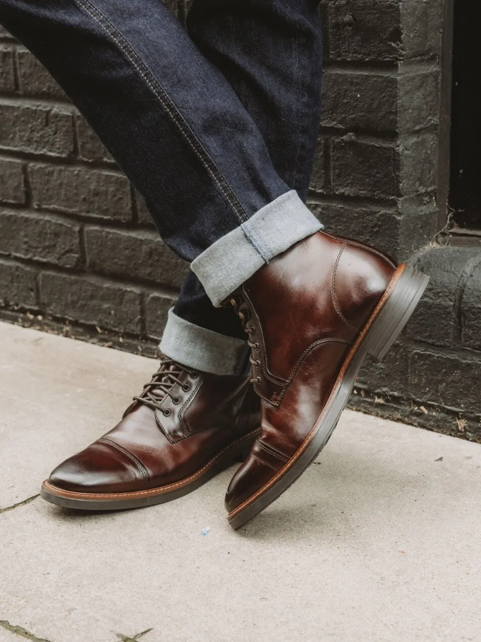 Boots*Base London - Plymouth Toe Cap Boot Bruin