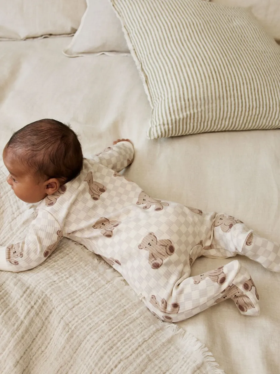 Multipacks|Babypakjes En Babypyjama's|Next Bruin - Bear Print baby slaappakjes met tweezijdige rits 4 -pack (0mnd -2jaar)