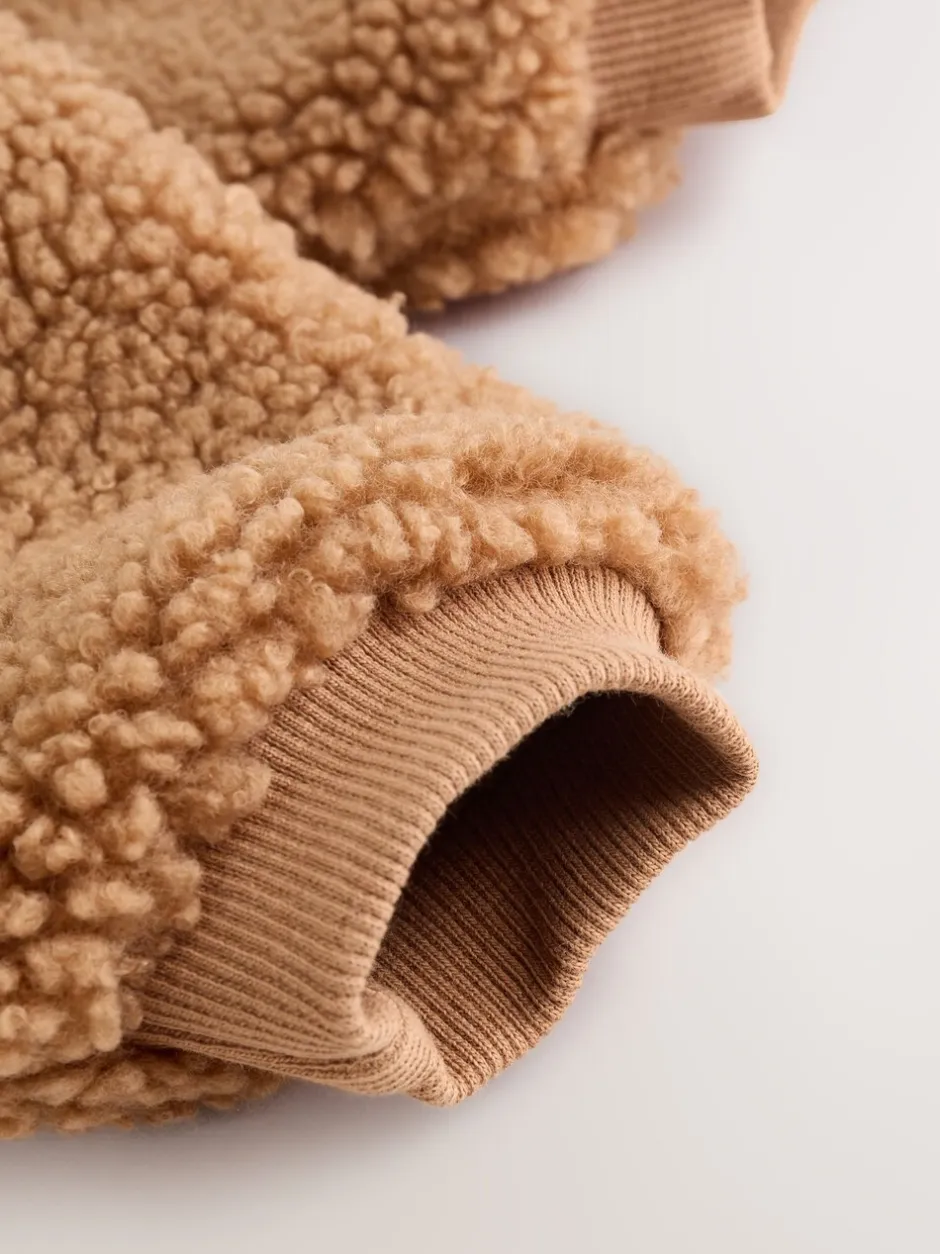Jassen, Jacks En Kinderwagenpakjes|Jassen En Jacks*Next Bruin - Borg Baby Pramsuit Met capuchon