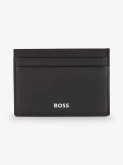 Portemonnees|BOSS - Regular Fit Randy Signature Logo Card Holder Bruin