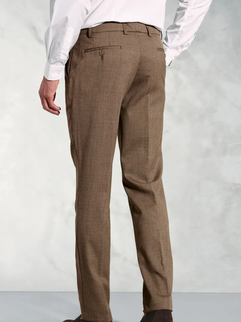 Formele Broek*Brook Taverner Bruin - Flannel Trousers