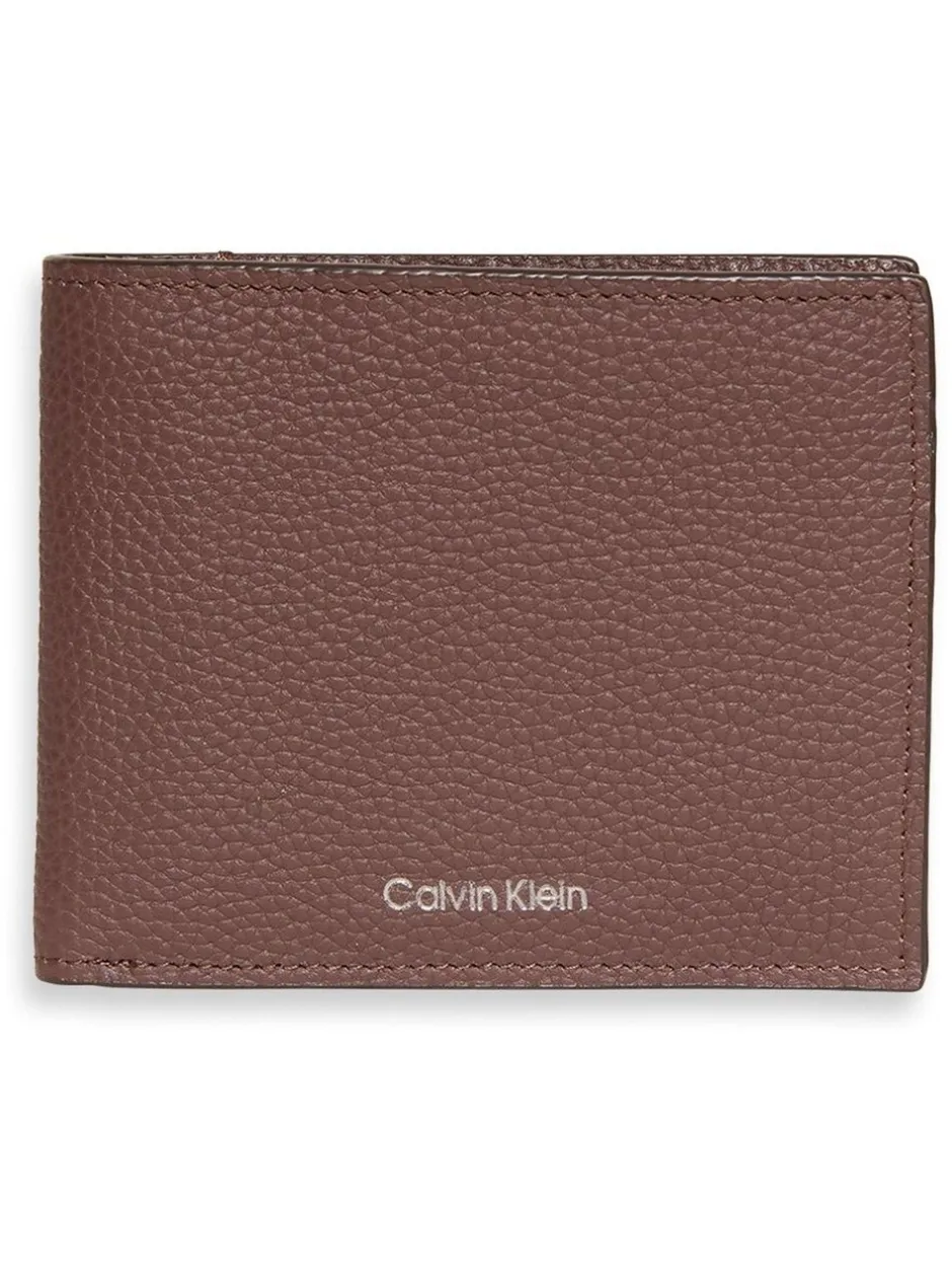Portemonnees*Calvin Klein - Foil Embossed Logo Bifold Wallet Bruin