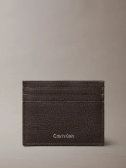 Portemonnees*Calvin Klein - Foil Embossed Logo Card Holder Bruin