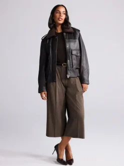 Broeken|Next Bruin - Checked Tailored Culottes