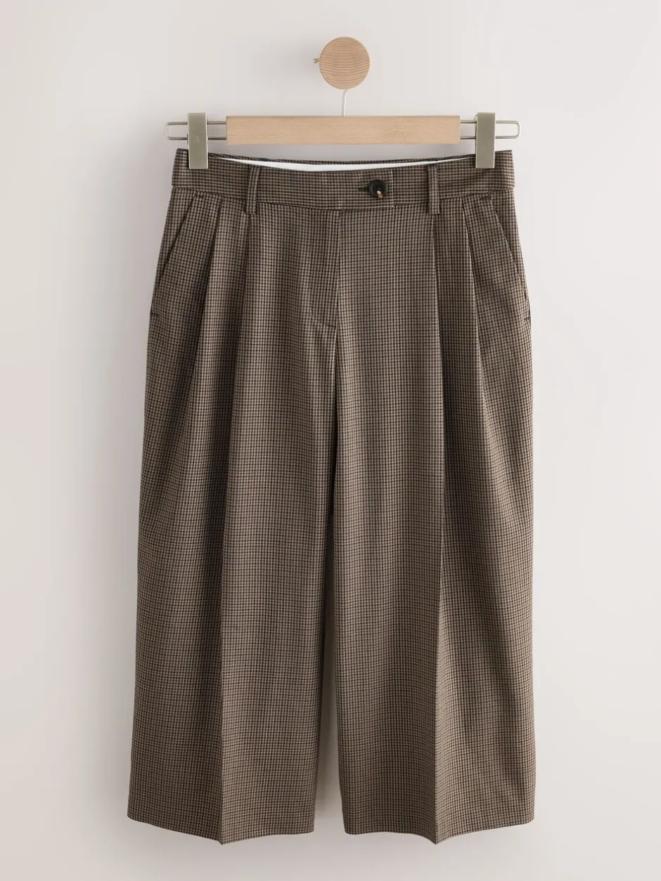 Broeken|Next Bruin - Checked Tailored Culottes