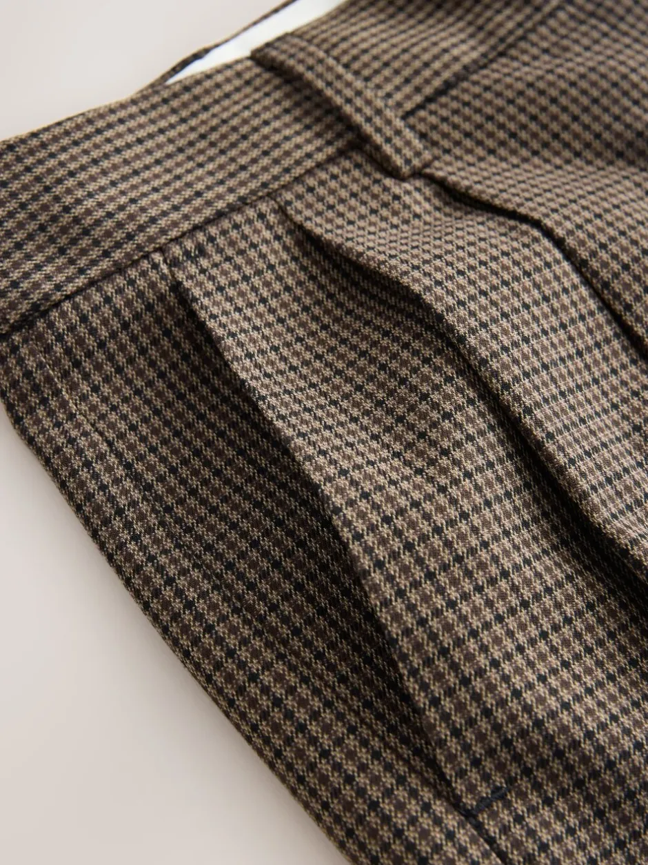 Broeken|Next Bruin - Checked Tailored Culottes