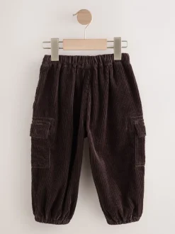 Broeken En Chino's|Next - Corduroy cargobroek (3 mnd-7 jr) Bruin