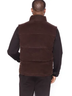 Jassen En Jacks|Next Bruin - Corduroy gewatteerde bodywarmer