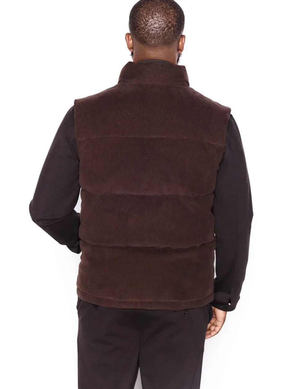 Jassen En Jacks|Next Bruin - Corduroy gewatteerde bodywarmer