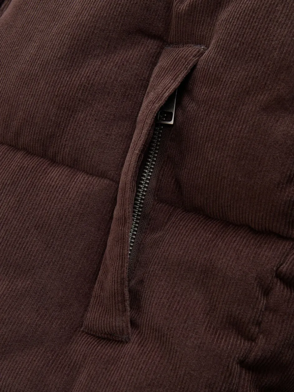 Jassen En Jacks|Next Bruin - Corduroy gewatteerde bodywarmer