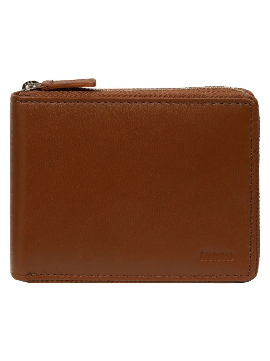 Portemonnees|Cultured London - 'James' Leather Wallet Bruin