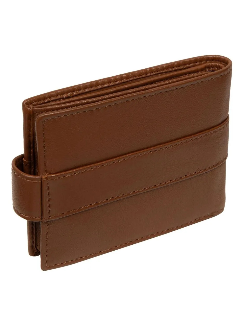 Portemonnees|Cultured London - 'Leo' Leather Wallet Bruin
