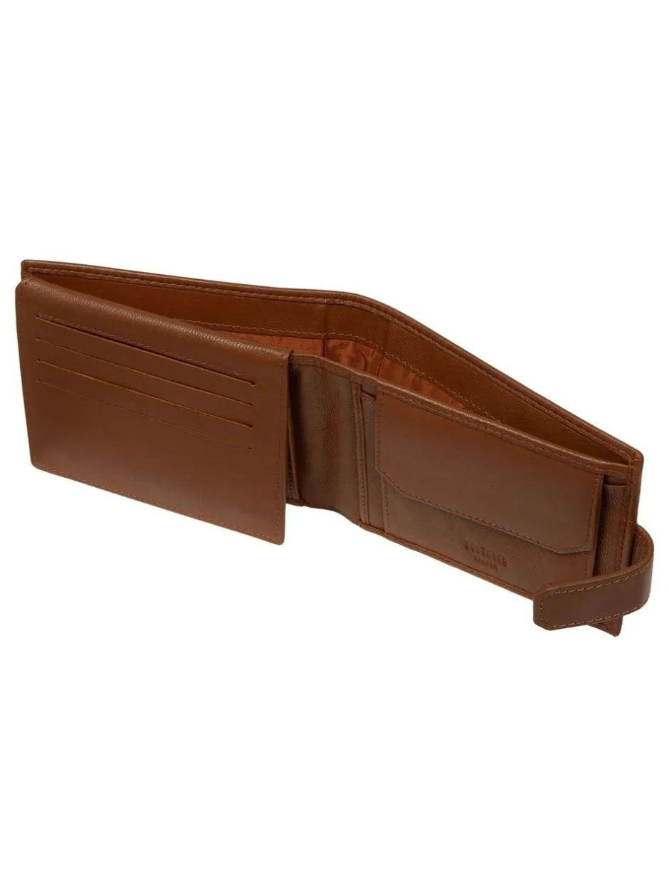 Portemonnees|Cultured London - 'Max' Leather Wallet Bruin