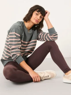 Leggings En Joggingbroeken|Fat Face - FatFace High Rise Legging Bruin