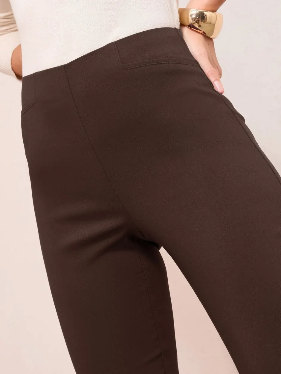 Kostuums En Werkkleding|Broeken*Friends Like These - vormgevende nette stretchbroek Bruin